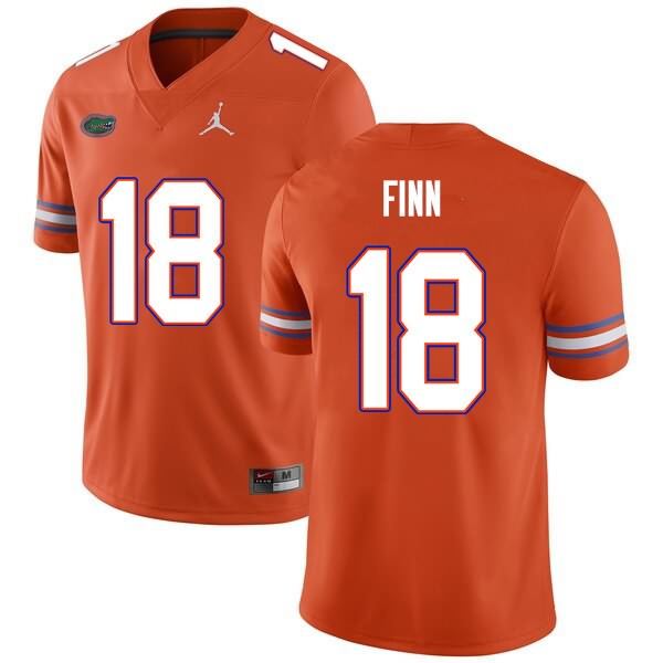 NCAA Florida Gators Jacob Finn Men's #18 Nike Orange Stitched Authentic College Football Jersey LJI5264BF